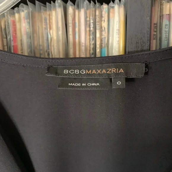 BCBGMaxAzria Black Silk Dress Size 0 - Picture 5 of 8